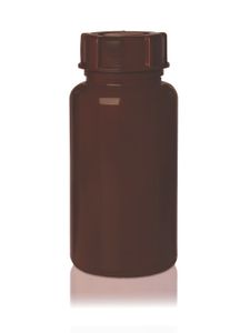 试剂瓶, PE-LD, 宽颈, 棕色, 带旋盖