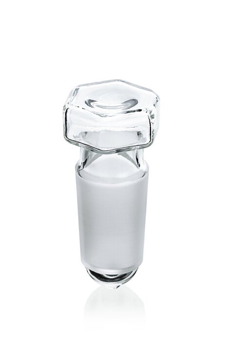 锥形磨口瓶塞, 硼 3.3, 六角形, 空心